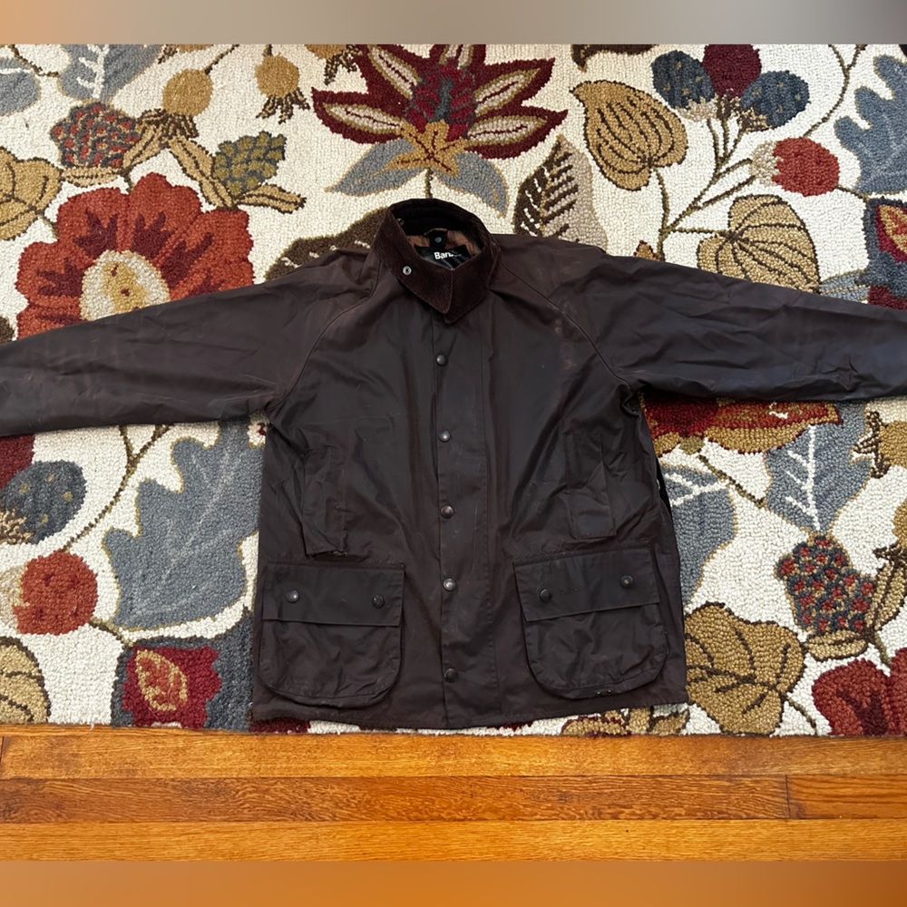 The Original Barbour Tartan Men's Jacket Large Beaufort - Damaged (Needs Waxing)